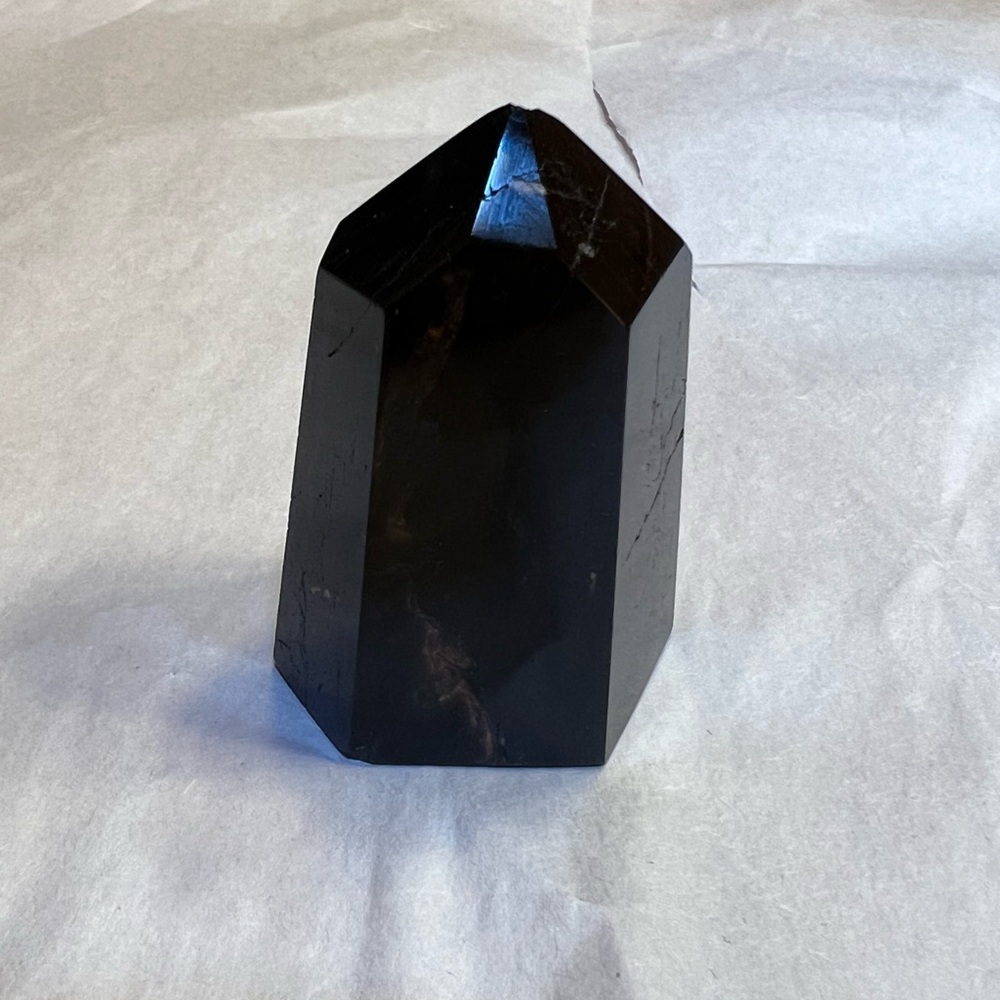 Black Tourmaline 5.08 Ounce Crystal Tower - Picture 3 of 15